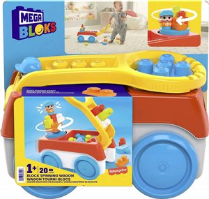 סט בנייה מגה בלוקס כולל עגלה מסתובבת - Mega Bloks סט בנייה מגה בלוקס כולל עגלה מסתובבת - Mega Bloks