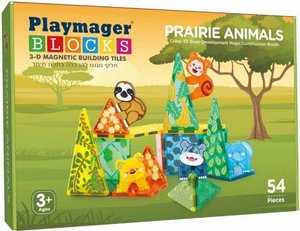 מגנטים להרכבה בתלת מימד - חיות הערבה - Playmager מגנטים להרכבה בתלת מימד - חיות הערבה - Playmager