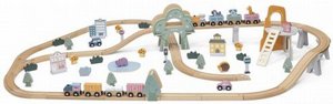 מסילת רכבת ענקית מעץ - 92 חלקים ויגה VIGA מסילת רכבת ענקית מעץ - 92 חלקים ויגה VIGA