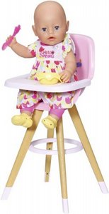 כסא אוכל גבוה מעוצב לבובה בייבי בורן - Baby-Born כסא אוכל גבוה מעוצב לבובה בייבי בורן - Baby-Born