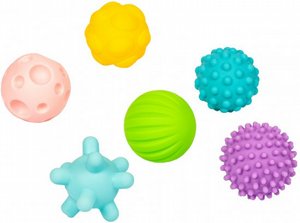 סט 6 כדורי תחושה לתינוק - Bali Toy סט 6 כדורי תחושה לתינוק - Bali Toy