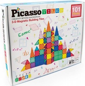 מגנטים להרכבה בתלת מימד 101 חלקים - PicassoTiles מגנטים להרכבה בתלת מימד 101 חלקים - PicassoTiles