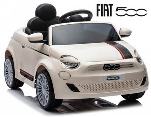 מכונית ממונעת 12V לילדים FIAT 500 עם שלט רחוק, אורות ומושב דמוי עור - לבן I am Toys מכונית ממונעת 12V לילדים FIAT 500 עם שלט רחוק, אורות ומושב דמוי עור - לבן I am Toys