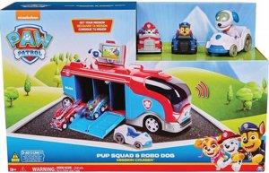 רכב משימה עם רובו-דוג ויחידת הגורים מבית PAW Patrol | כולל כלי רכב מוקטנים ודמות רובוט כלב רכב משימה עם רובו-דוג ויחידת הגורים מבית PAW Patrol | כולל כלי רכב מוקטנים ודמות רובוט כלב
