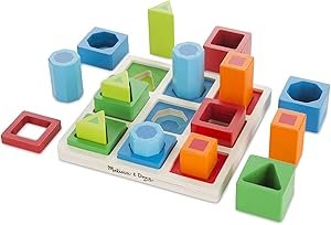 ערכת מיון לפי צורה ורצף מבית Melissa & Doug | צעצוע עץ חינוכי לגילאי 3-6 ערכת מיון לפי צורה ורצף מבית Melissa & Doug | צעצוע עץ חינוכי לגילאי 3-6