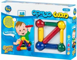 מקלות מגנטים 18 חלקים – SMART KIDS מבית Bali Toy מקלות מגנטים 18 חלקים – SMART KIDS מבית Bali Toy