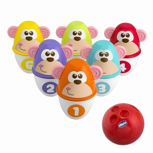 משחק באולינג 2 ב-1 קופים לפעוטות – ערכת באולינג ובנייה התפתחותית עם 6 פינים וכדור | מבית Chicco משחק באולינג 2 ב-1 קופים לפעוטות – ערכת באולינג ובנייה התפתחותית עם 6 פינים וכדור | מבית Chicco