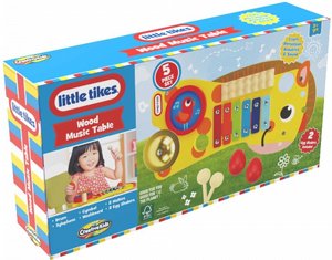 שולחן מוסיקלי מעץ לילדים – כולל קסילופון, מצילה, תוף, שני רעשנים ושני מקלות נגינה Little Tikes שולחן מוסיקלי מעץ לילדים – כולל קסילופון, מצילה, תוף, שני רעשנים ושני מקלות נגינה Little Tikes