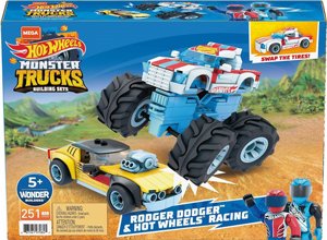 ��� ����� ������� ������  � �� ����� 251 ����� �� 2 ������ - Mega Construx Hot Wheels Rodger Dodger & Racing Truck- ���� Hot Wheels