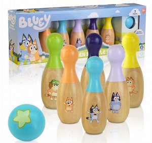 בלואי Bluey סט באולינג מעץ לילדים 7 חלקים לפיתוח מוטוריקה ומשחק משפחתי מבית Moose Toys בלואי Bluey סט באולינג מעץ לילדים 7 חלקים לפיתוח מוטוריקה ומשחק משפחתי מבית Moose Toys