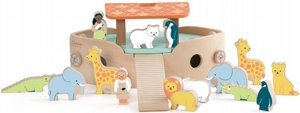 תיבת נח מעץ לילדים – משחק התפתחותי 16 חלקים לבנייה, איזון ומשחקי דמיון לגיל 18 חודשים תיבת נח מעץ לילדים – משחק התפתחותי 16 חלקים לבנייה, איזון ומשחקי דמיון לגיל 18 חודשים