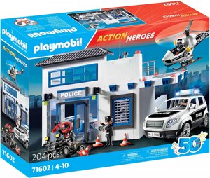 פליימוביל אקשן הירוז תחנת משטרה עם רכבים 71602 מבית Playmobil – מרכז פיקוד גדול עם מסוק, רכב משטרה וקוואד Action Heroes Police Station with Vehicles פליימוביל אקשן הירוז תחנת משטרה עם רכבים 71602 מבית Playmobil – מרכז פיקוד גדול עם מסוק, רכב משטרה וקוואד Action Heroes Police Station with Vehicles