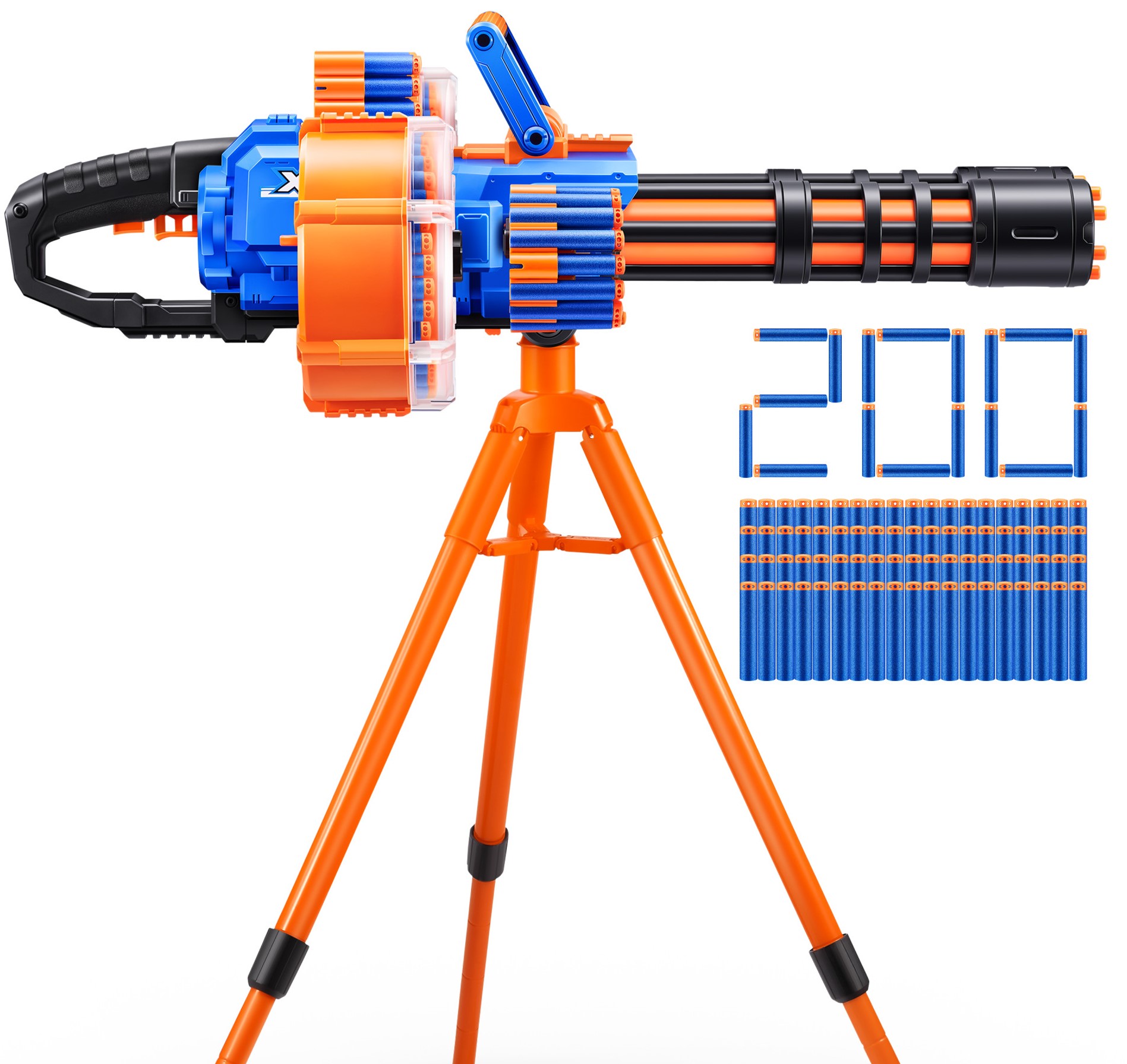 רובה חיצי ספוג ממונע XSHOT Insanity Dart Storm עם 200 חצים, טווח עד 27 מטר, קיבולת 80+ חצים, חצובה 360° ושני קנים מסתובבים – ZURU XSHOT רובה חיצי ספוג ממונע XSHOT Insanity Dart Storm עם 200 חצים, טווח עד 27 מטר, קיבולת 80+ חצים, חצובה 360° ושני קנים מסתובבים – ZURU XSHOT