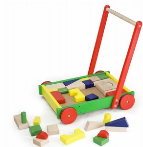 הליכון עגלת קוביות עץ 36 חלקים – פסי גומי על הגלגלים למניעת החלקה – מבית Viga הליכון עגלת קוביות עץ 36 חלקים – פסי גומי על הגלגלים למניעת החלקה – מבית Viga