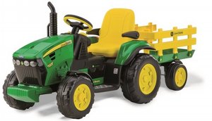 טרקטור ממונע 12V ג'ון דיר עם עגלה Peg perego טרקטור ממונע 12V ג'ון דיר עם עגלה Peg perego