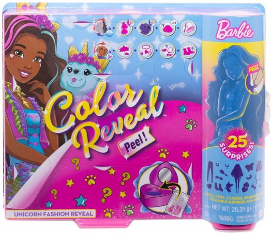 ���� ����� ���� ����� + 25 ������� ����� - Barbie Color Reveal